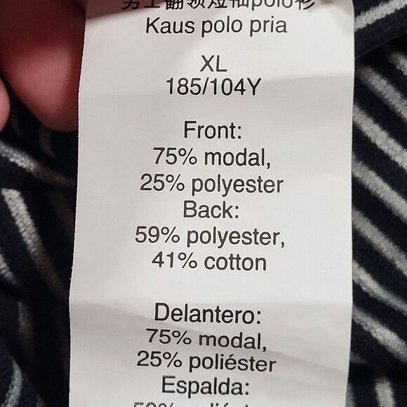 Oakley Men's‎ XL Regular Fit Black Gray Striped Long Sleeve Polo - Picture 3 of 8